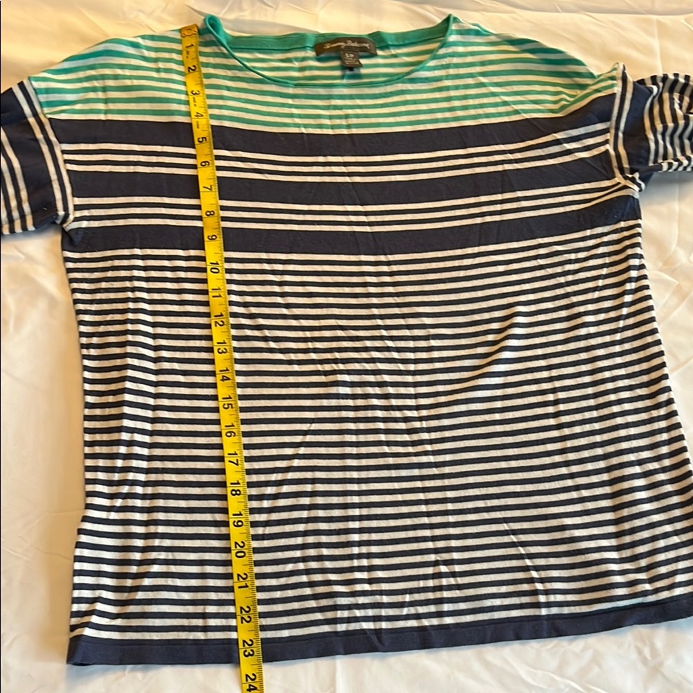 Tommy Bahama Size S Stripe Lightweight Sweater Top - Picture 5 of 7